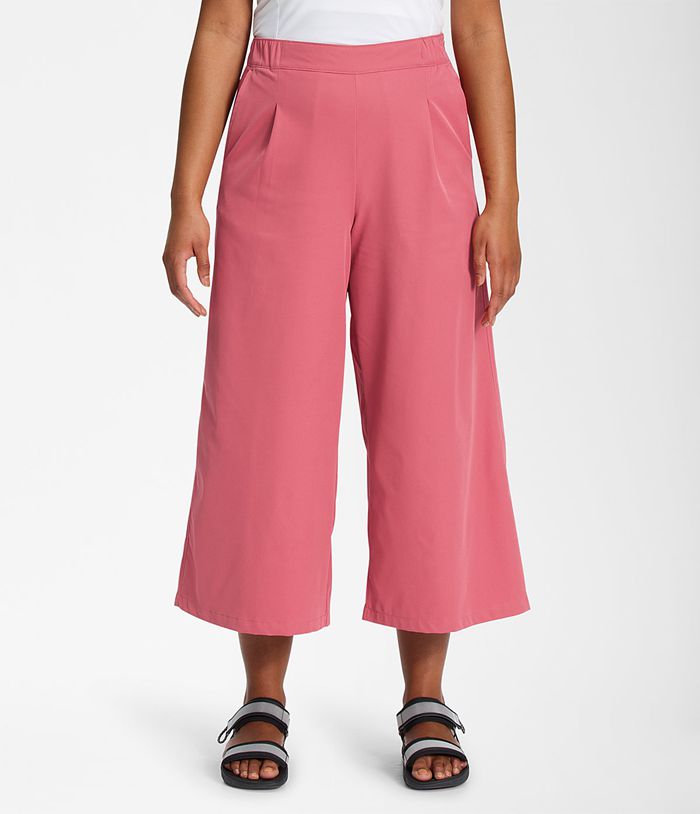 Pantalones The North Face Mujer Estándar Wide Leg - Colombia EZGYSW963 - Rosas